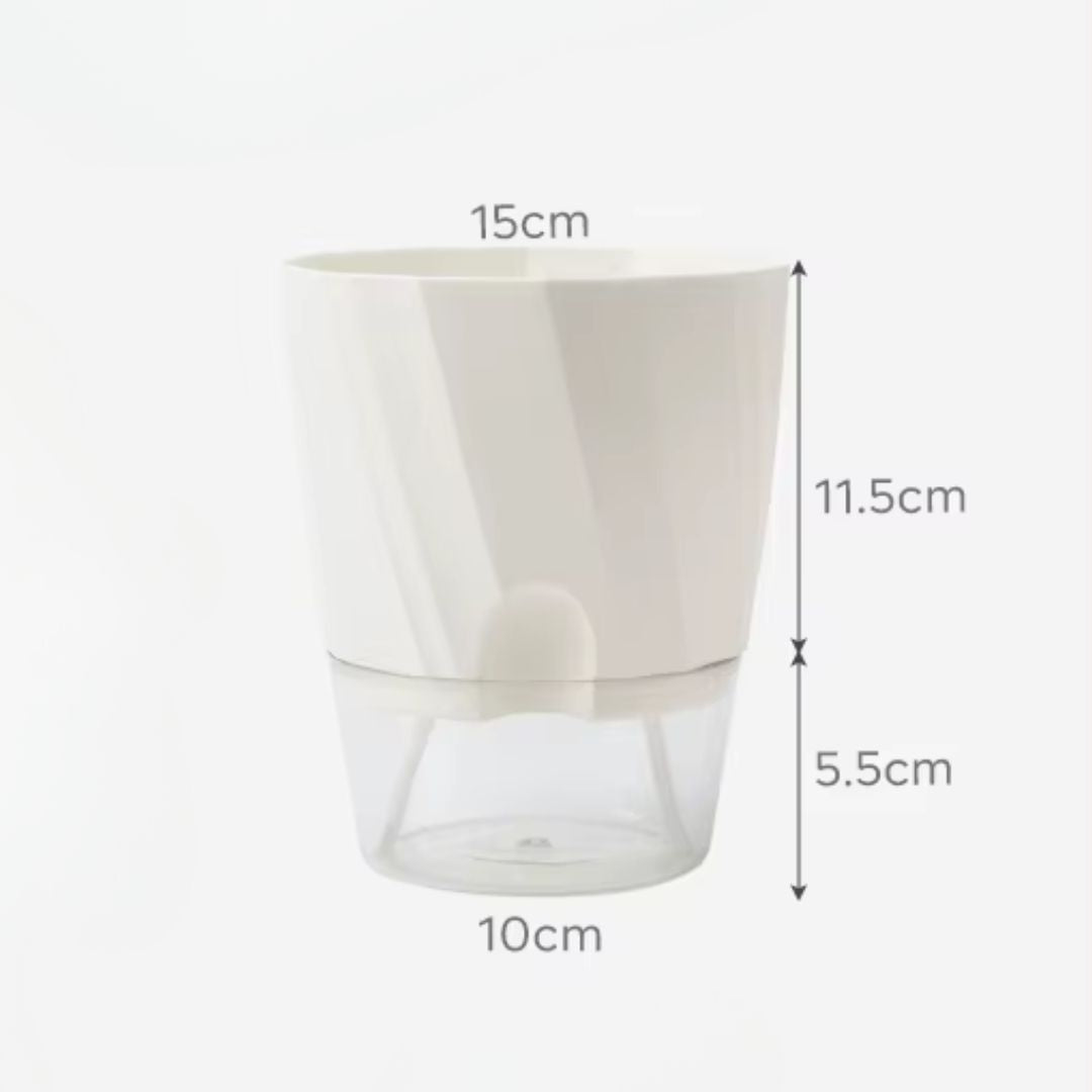 Maceta Autorriego Base Transparente