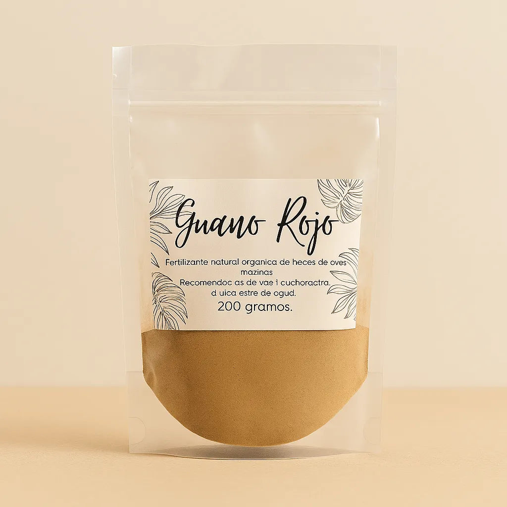 Guano Rojo 200 g – Fertilizante Orgánico para Cactus y Suculentas