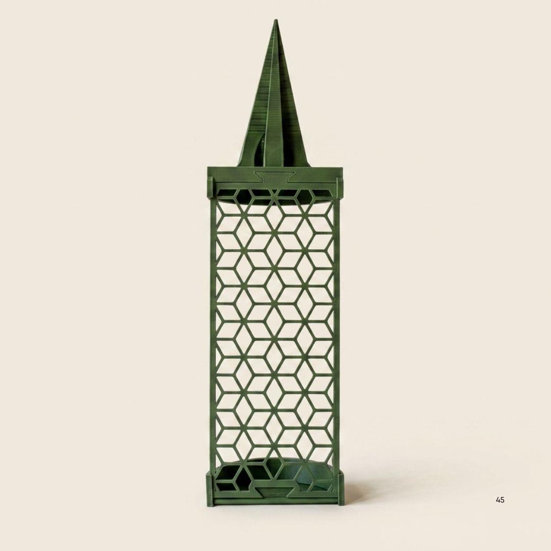 Kit inicial de tutor armable modular, 20cm, impreso en 3D con cobertura de acrílico. Ideal para epífitas y raíces aéreas. Extensible.