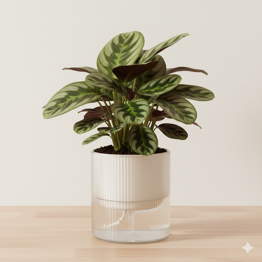 Macetas Cilíndricas Autoregantes Transparentes