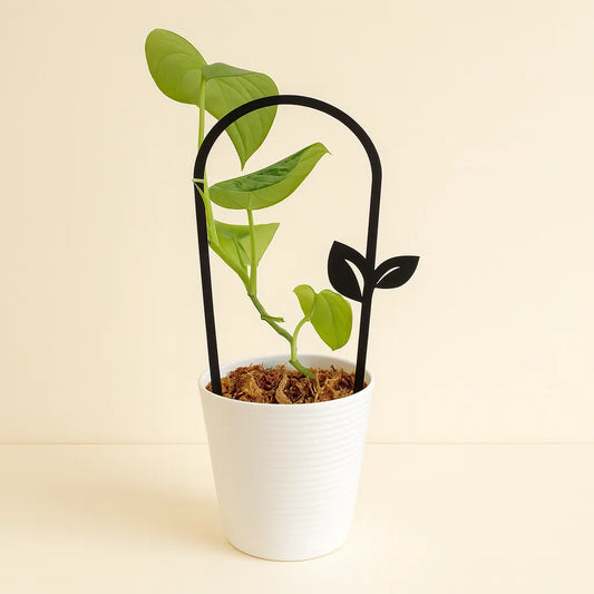 Tutor en Forma de U con Detalle en Hoja - Guía para Plantas Colgantes Impresa en 3D en PLA Ecoamigable 🌿🍃