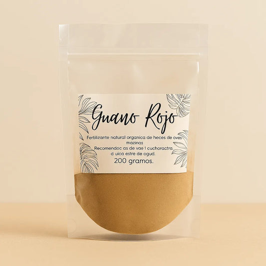 Guano Rojo 200 g – Fertilizante Orgánico para Cactus y Suculentas