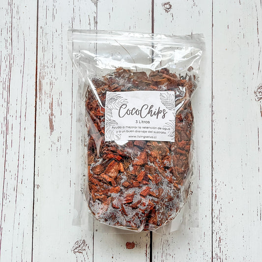Corteza de Coco (Cocochips) - 3L para Plantas Tropicales y Tutores