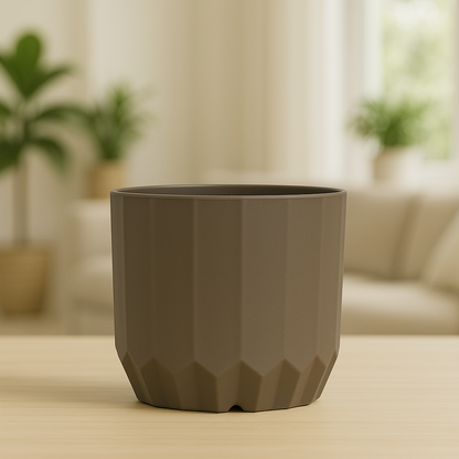 Macetas minimalistas con drenaje – Diseño compacto, ideal para plantas pequeñas