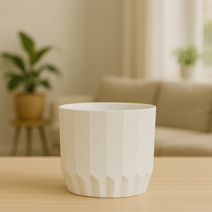 Macetas minimalistas con drenaje – Diseño compacto, ideal para plantas pequeñas